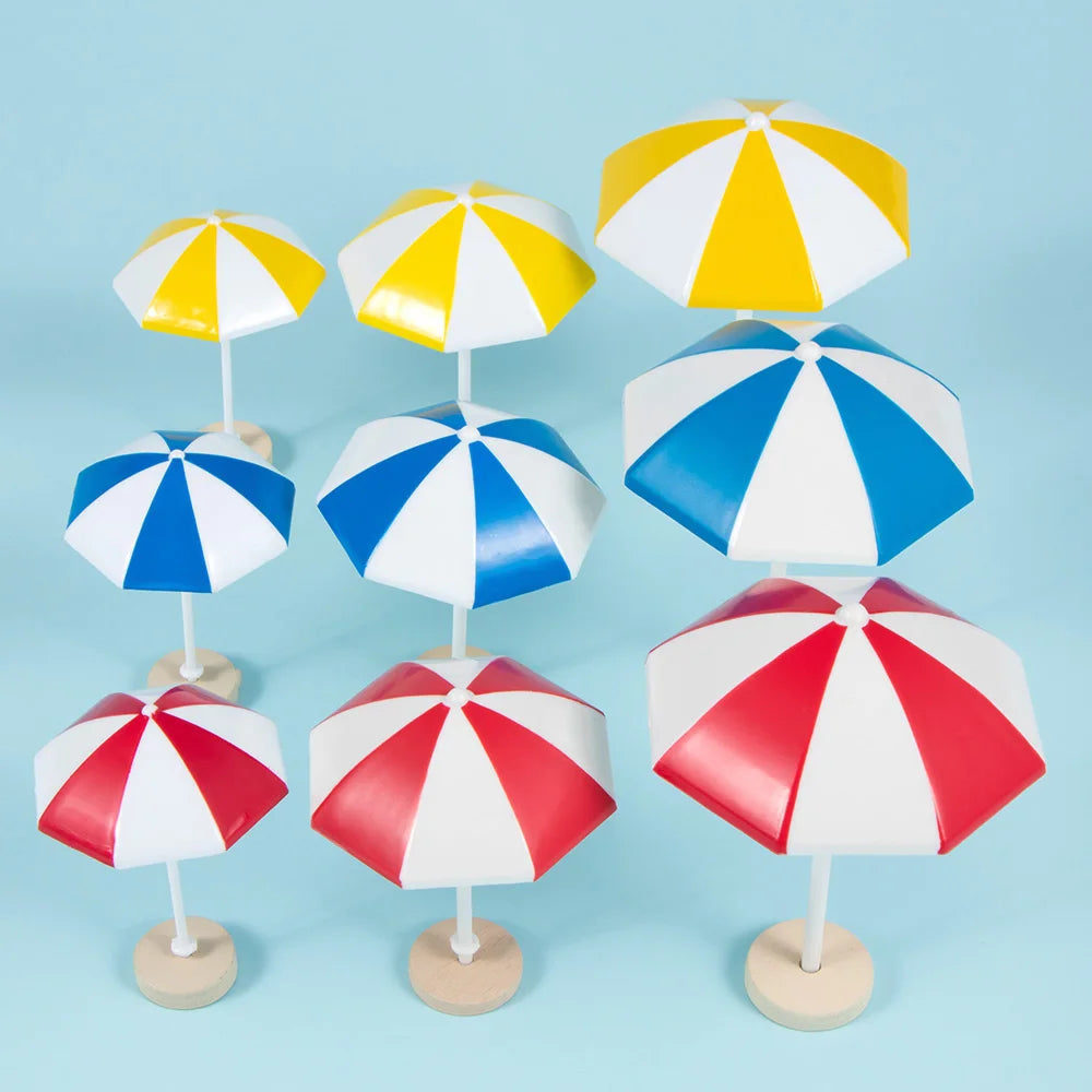 Miniature Beach Sun Umbrella Figurines DIY Crafts Fairy Garden