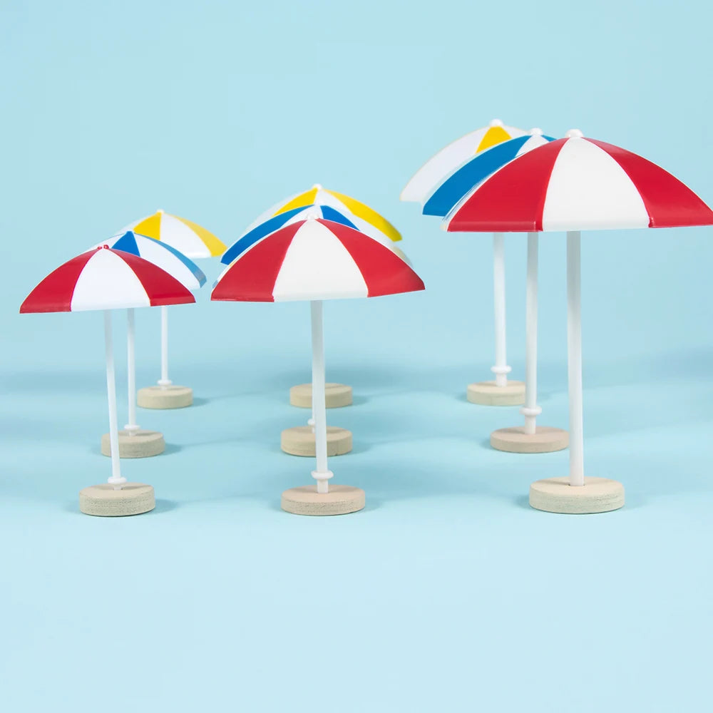 Miniature Beach Sun Umbrella Figurines DIY Crafts Fairy Garden