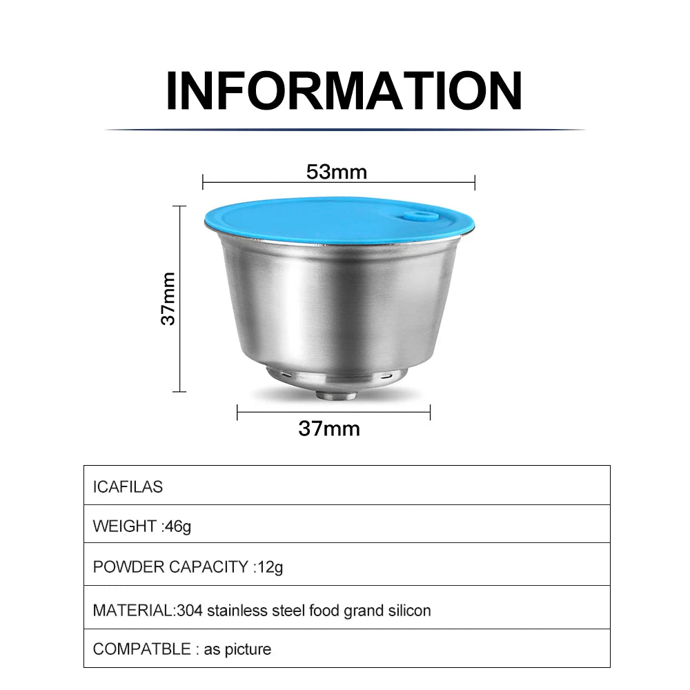 Refillable Stainless Steel Metal Reusable Dolce Gusto Capsule Silicone Cover For Dolce Gusto Cofee Machine Crema Coffee Maker