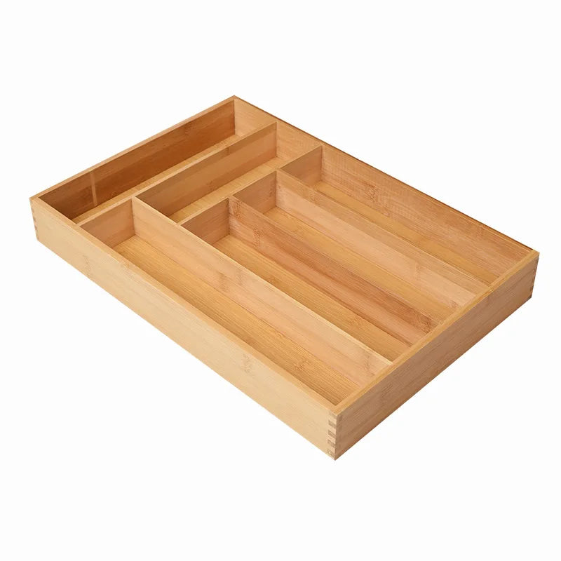 Cutlery Storage Box,  Bamboo Drawer Organiser,Fork Knife Spoon