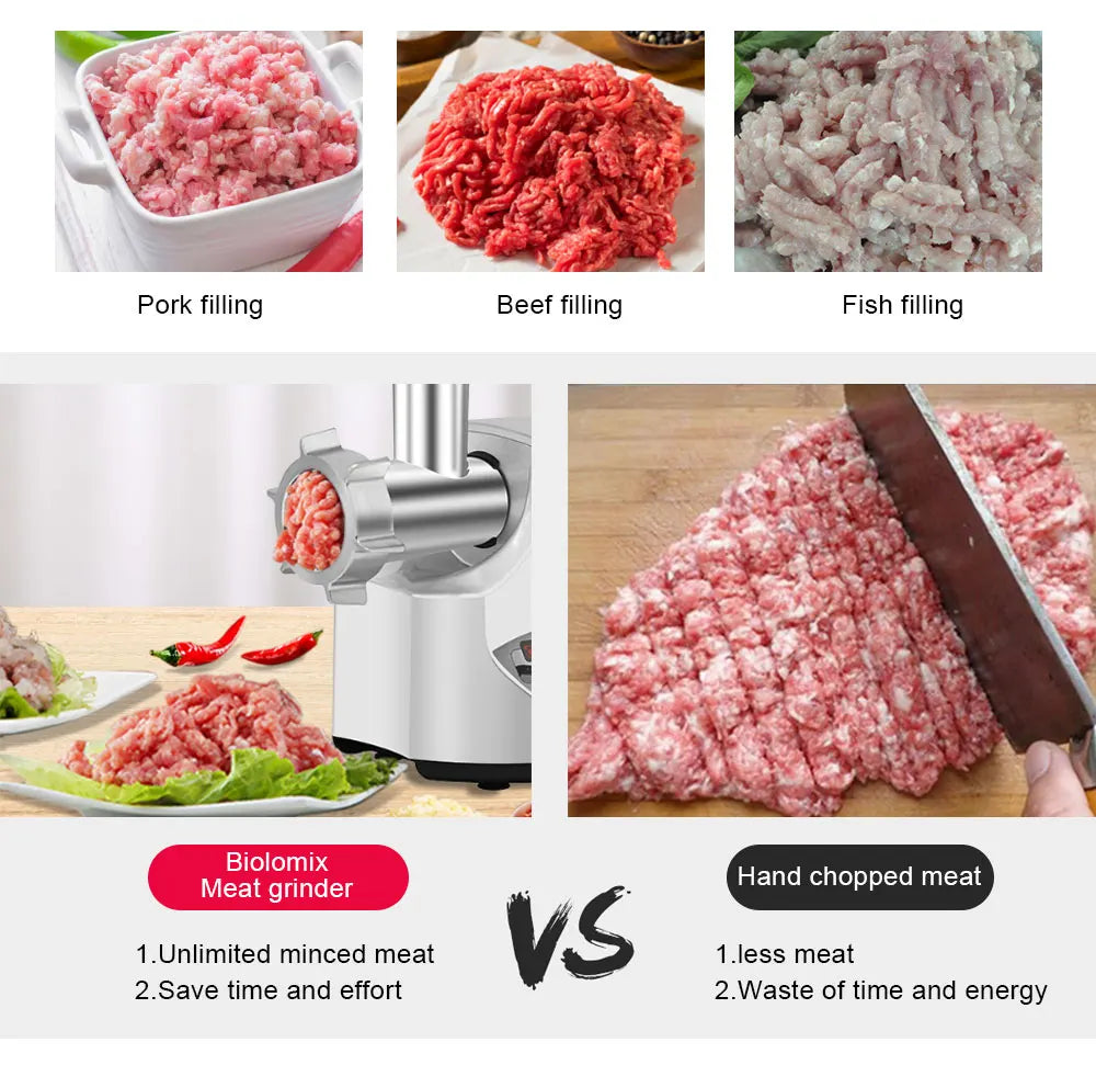 BioloMix 3000W Heavy Duty Electric Meat Grinder