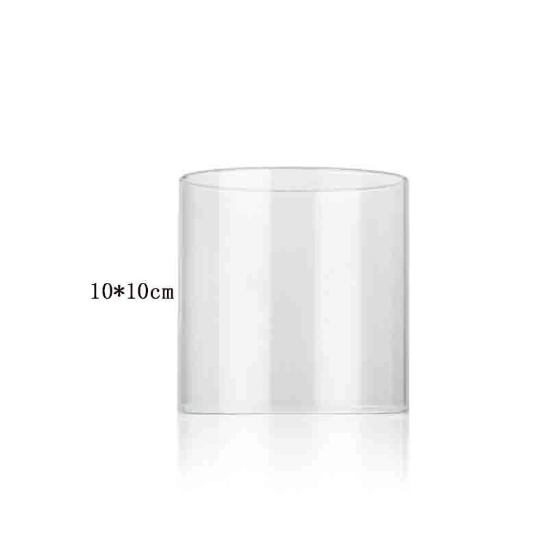 Dia 7 / 10cm Hurricane Candle Holder Glass Cylinder Open Both Ends Open Ended Hurricane Glass Lamp Shade Replacement