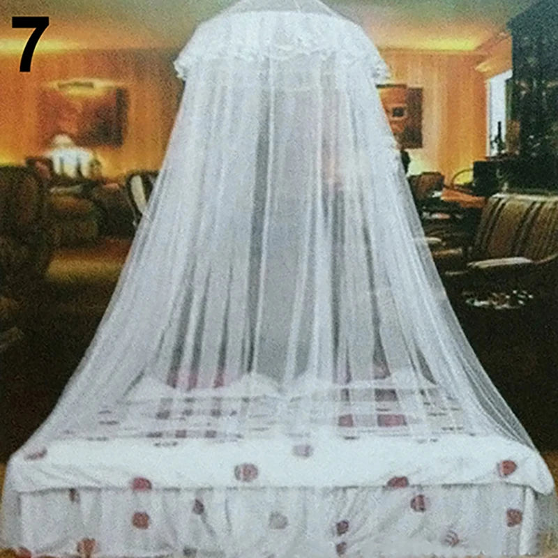 Elegant Lace Insect Bed Canopy Netting Curtain Round Dome Mosquito