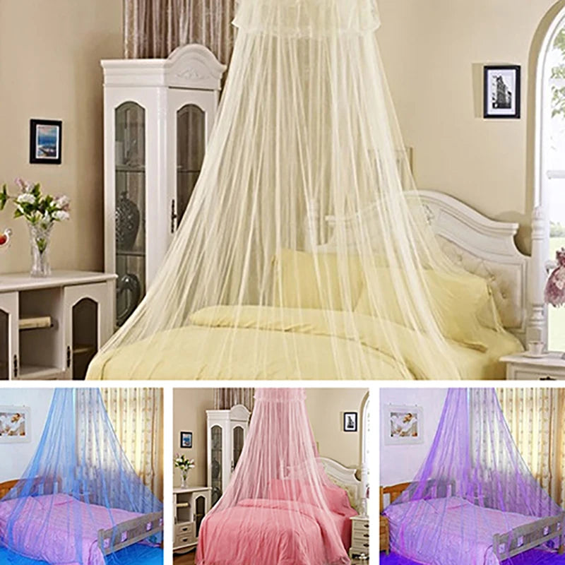 Elegant Lace Insect Bed Canopy Netting Curtain Round Dome Mosquito