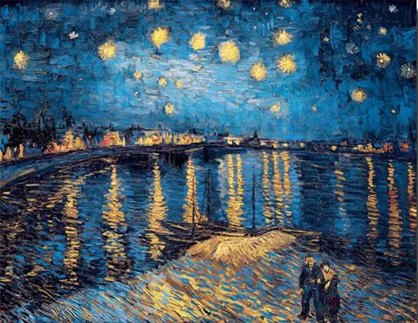 Peintures sur toile de nuit étoilée