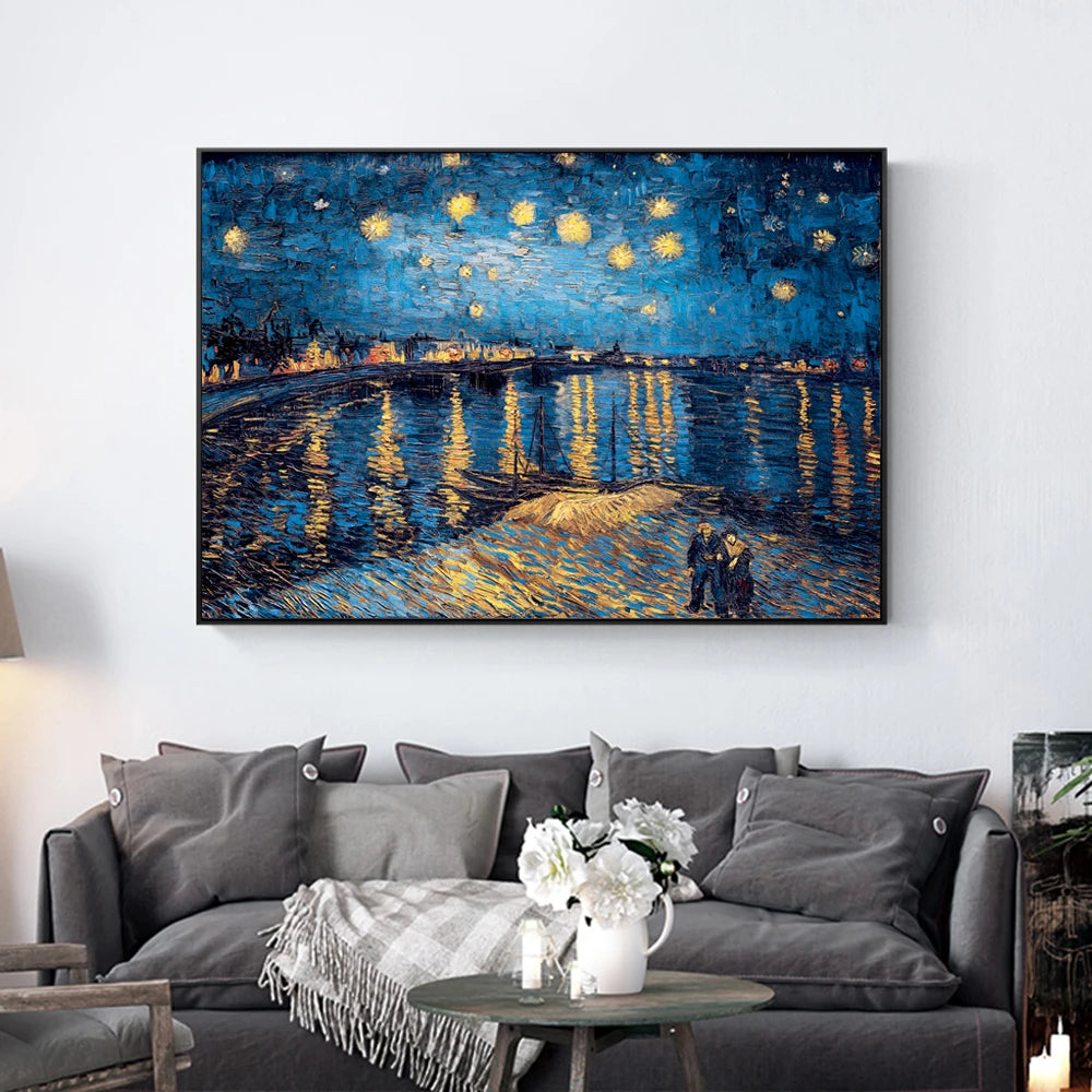 Peintures sur toile de nuit étoilée