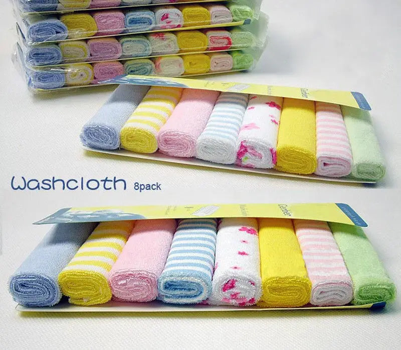 2017 Brand New 8pcs New Soft Baby Kids Children Infant Toddler Newborn Boy Girl Bath Towel Lovely Soft Washcloth Wipe