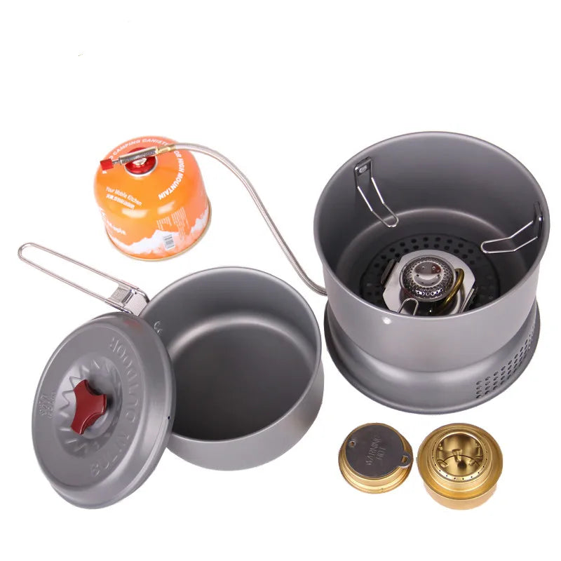 Camping Gas Stove Alcohol Stove BL100-Q1 Portable Cookware Cooking Pot Combine Set