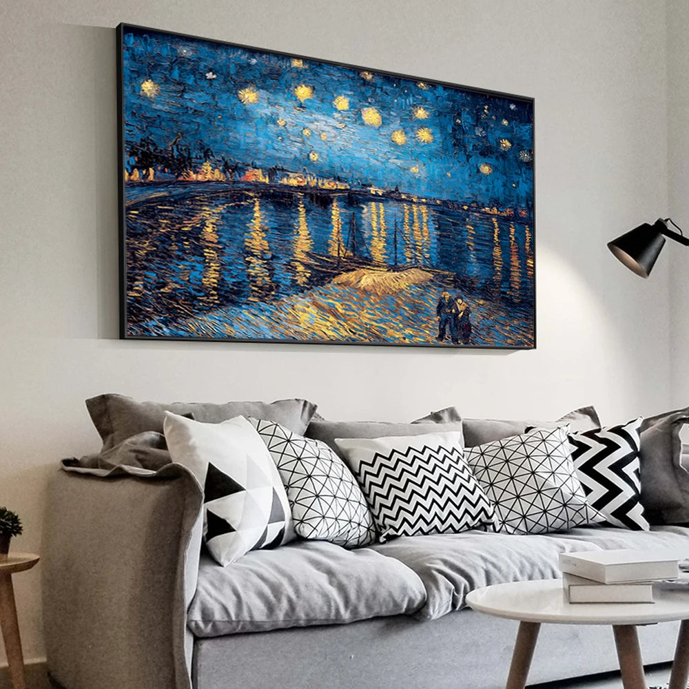 Peintures sur toile de nuit étoilée