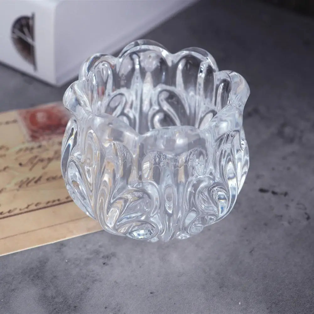 Crystal Epoxy Resin Mold Glass Candle Holder Storage Box Mold Ashtray Multifunctional Mirror Silicone Mold For Resin