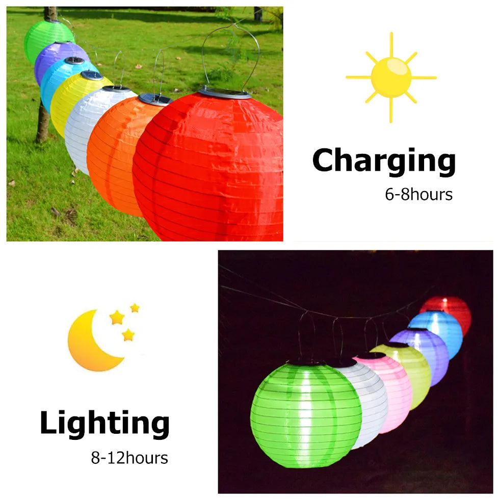 Solar String Lights | Outdoor Hanging Lanterns | HomeHaven Goods