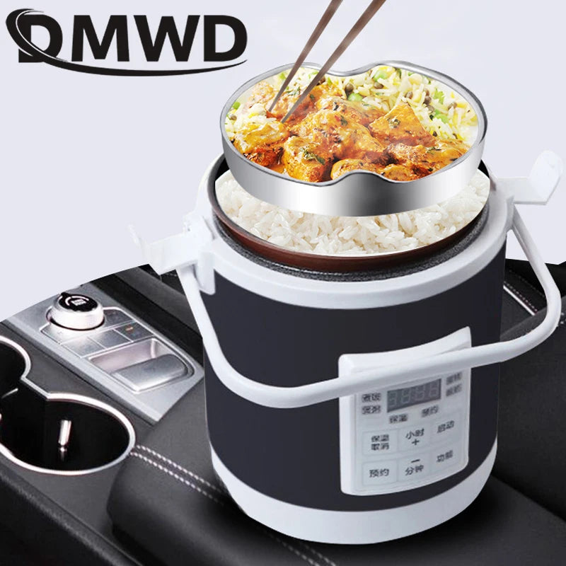 DMWD 12V/24V/220V Car Home Dual-use Rice Cooker Dual Interface Micro I ...