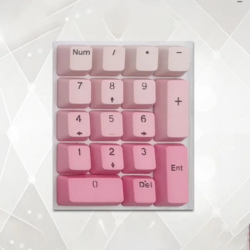 Number Keypad Mechanical Keyboard PBT Keycap Top Side Printed Blank 17 Keys Sunset Numerical Keypad MX Switch Numpad OEM Keycap