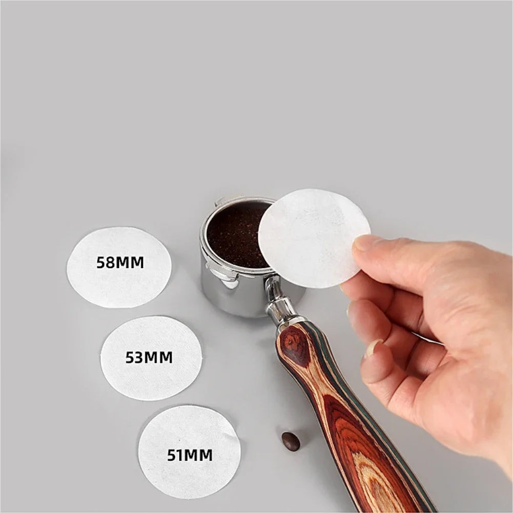 Powder Bowl Filters Filter Papers Cofe Good Toughness Raw Wood Pulp Round White Espresso Coffee Maker High Quality
