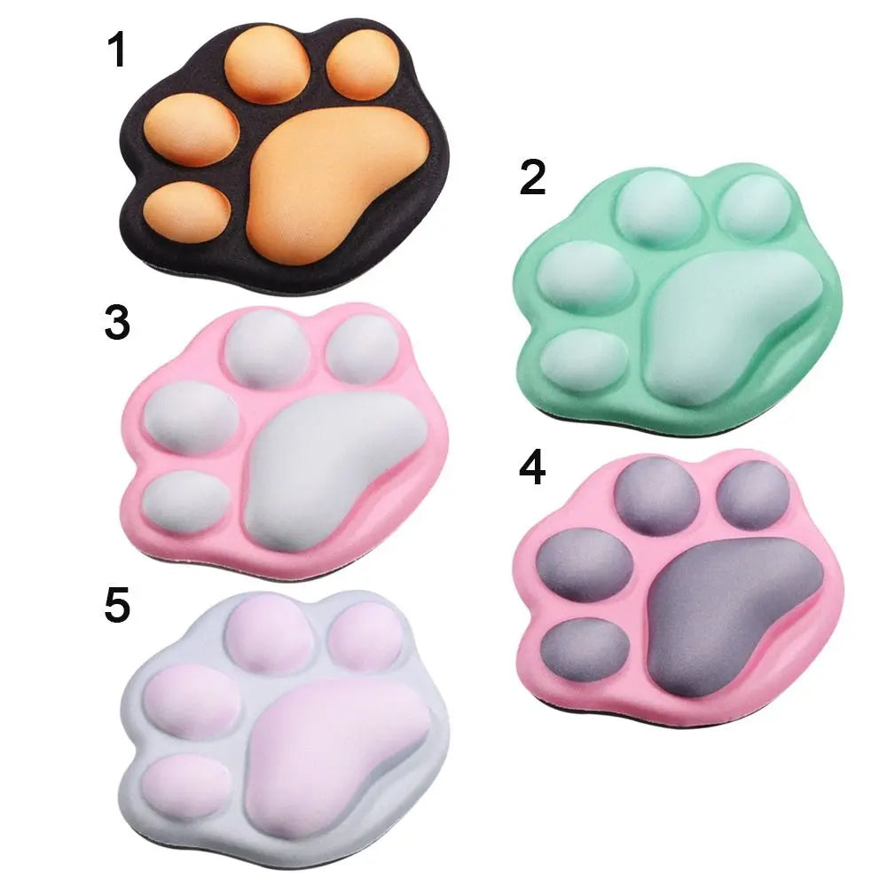 Cute Color Cat Paw Mouse Pad Creative Comfortable Soft Non-Slip Wrist Rest Hand Pillow Office Computer Laptop Wrist Rest Support
