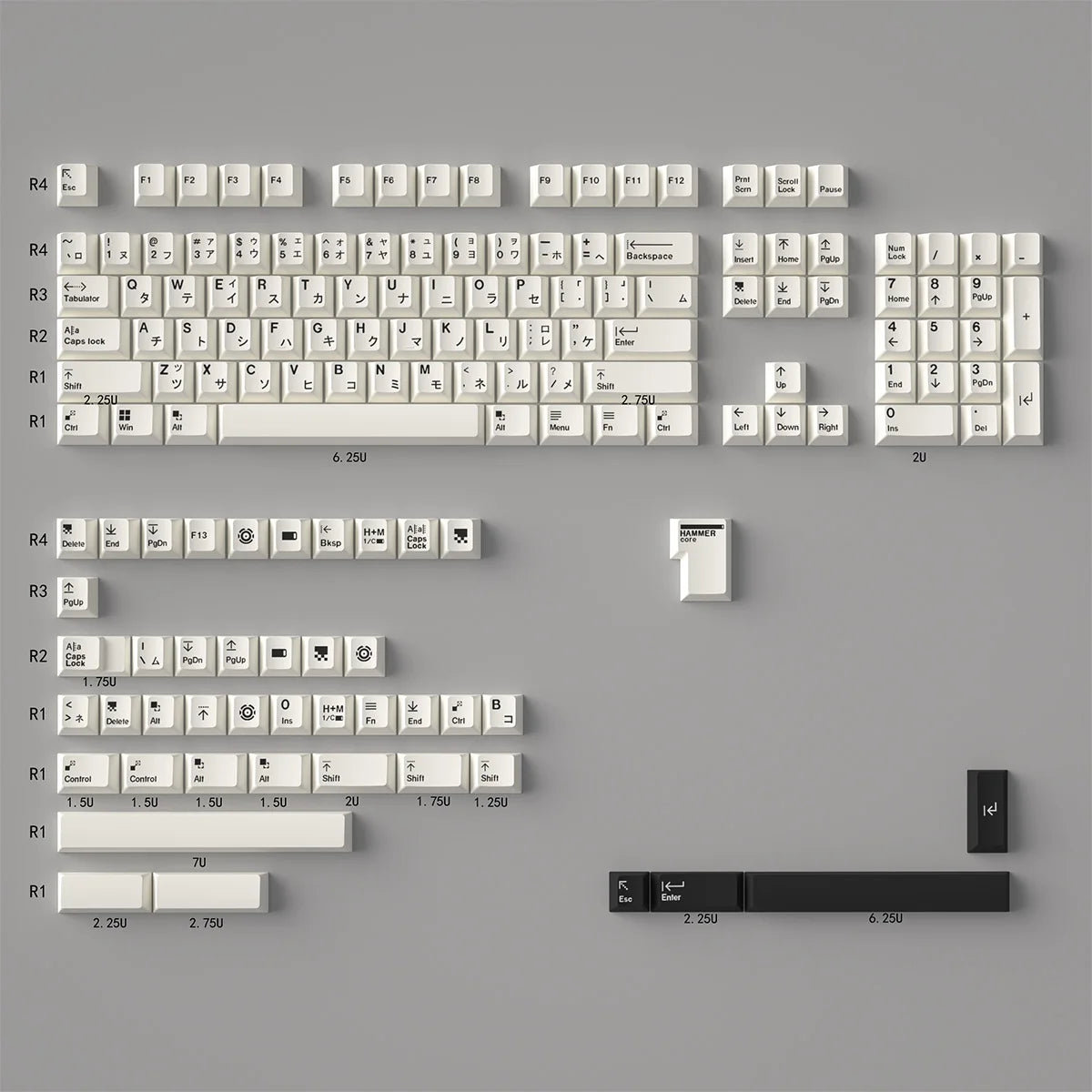 GMK Sushi TaiChi Large Set DYE-SUB PBT Keycap Japanese Custom Personality Cherry Profile Keycaps For Mechanical Keyboard  61/64