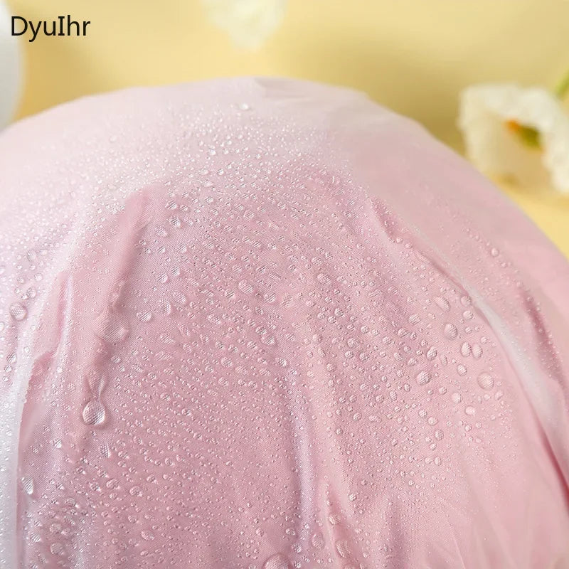 Adult Double Thicken Waterproof Shower Cap Makeup Bathing Headgear Kitchen Dustproof and Oil-proof Hair Cap and Shower Cap