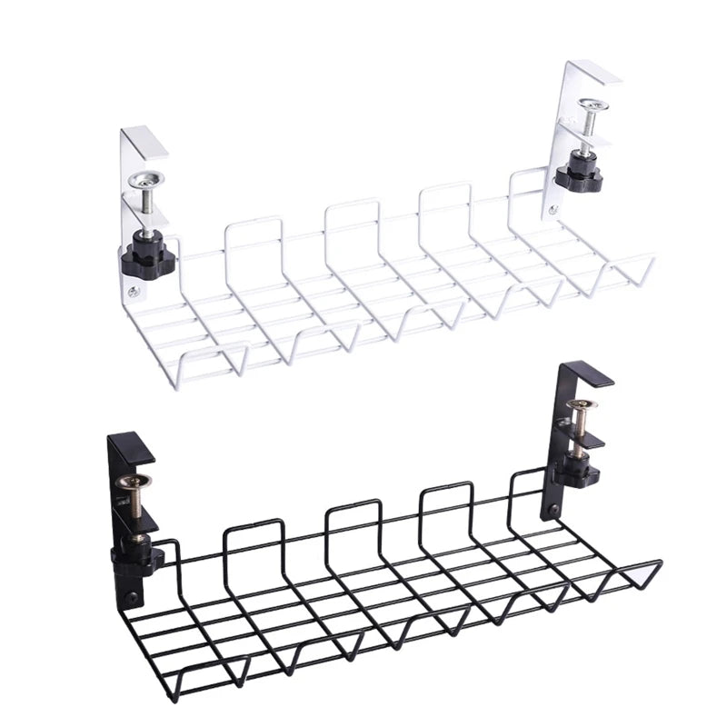 Rack for Desk Cable Storage and Management