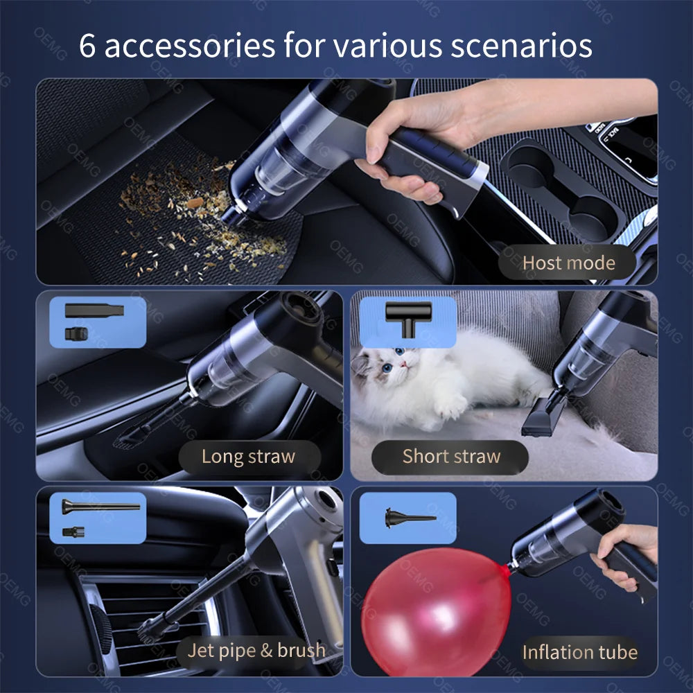 Portable Wireless Car Vacuum Cleaner: Handheld Home Appliance