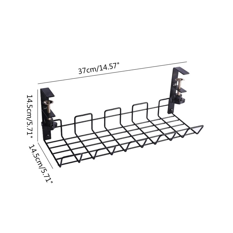 Rack for Desk Cable Storage and Management