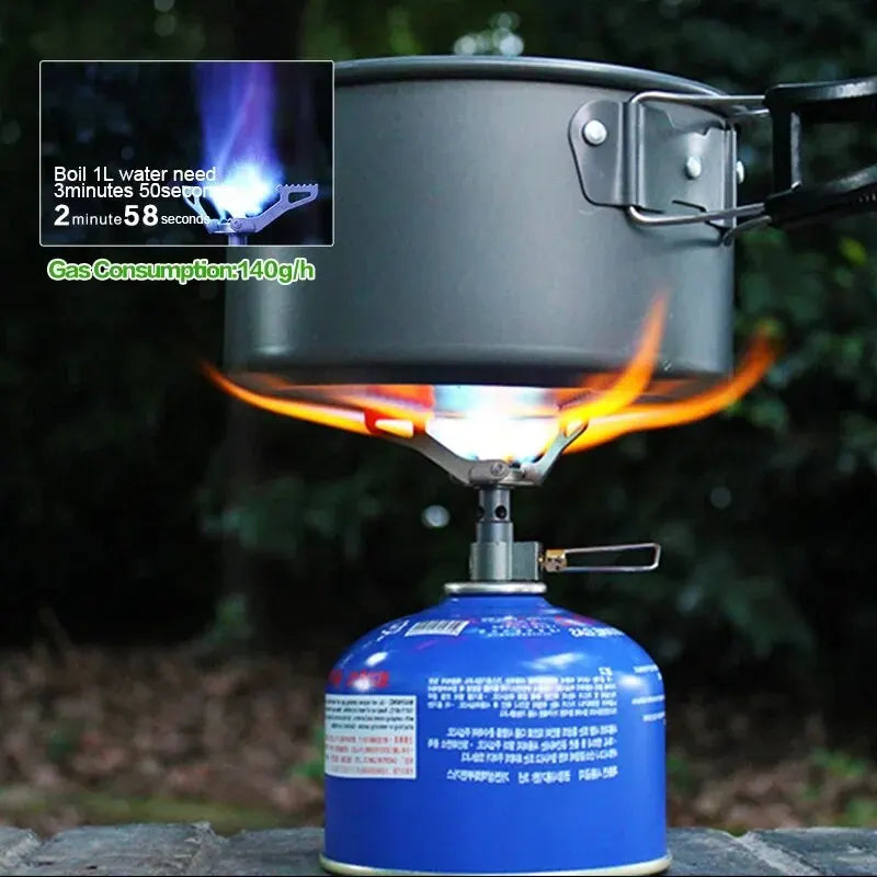 BRS Outdoor Gas Stove Camping Gas Burner Portable Mini Titanium Stove Survival Furnace Pocket Picnic Gas Cooker Brs-3000t