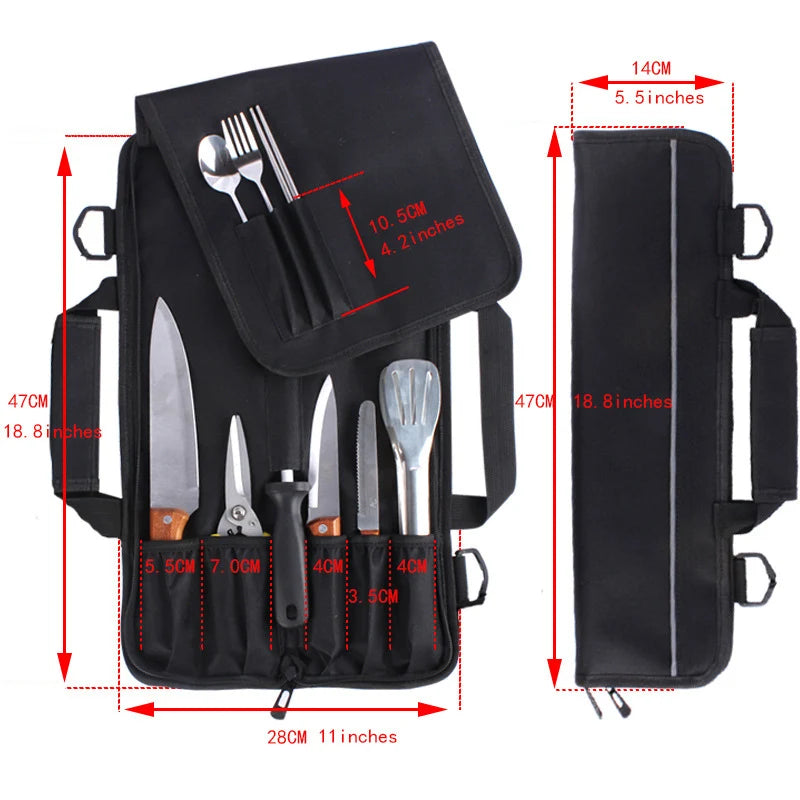 Professional Chef Knife Bag Organiser Portable Cooking