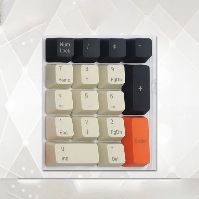 Number Keypad Mechanical Keyboard PBT Keycap Top Side Printed Blank 17 Keys Sunset Numerical Keypad MX Switch Numpad OEM Keycap