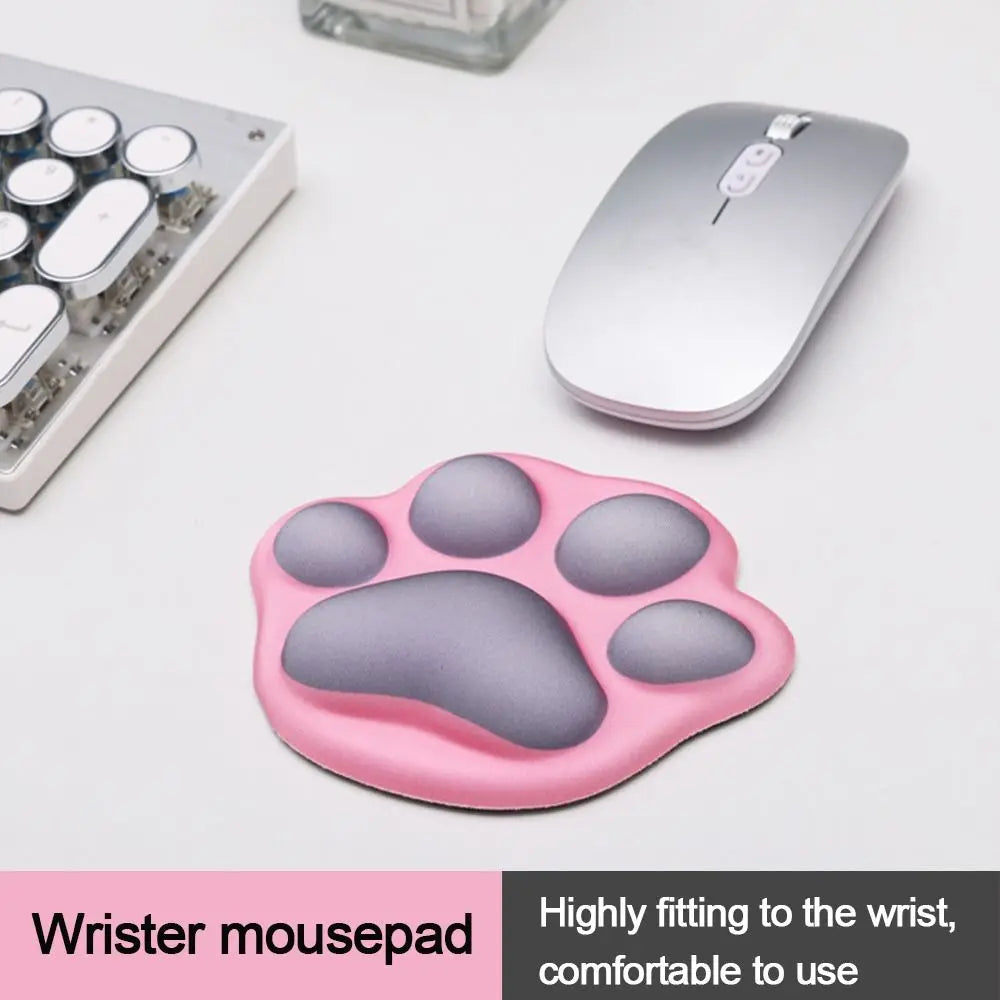 Cute Color Cat Paw Mouse Pad Creative Comfortable Soft Non-Slip Wrist Rest Hand Pillow Office Computer Laptop Wrist Rest Support