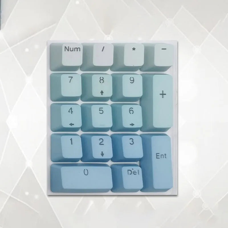 Number Keypad Mechanical Keyboard PBT Keycap Top Side Printed Blank 17 Keys Sunset Numerical Keypad MX Switch Numpad OEM Keycap