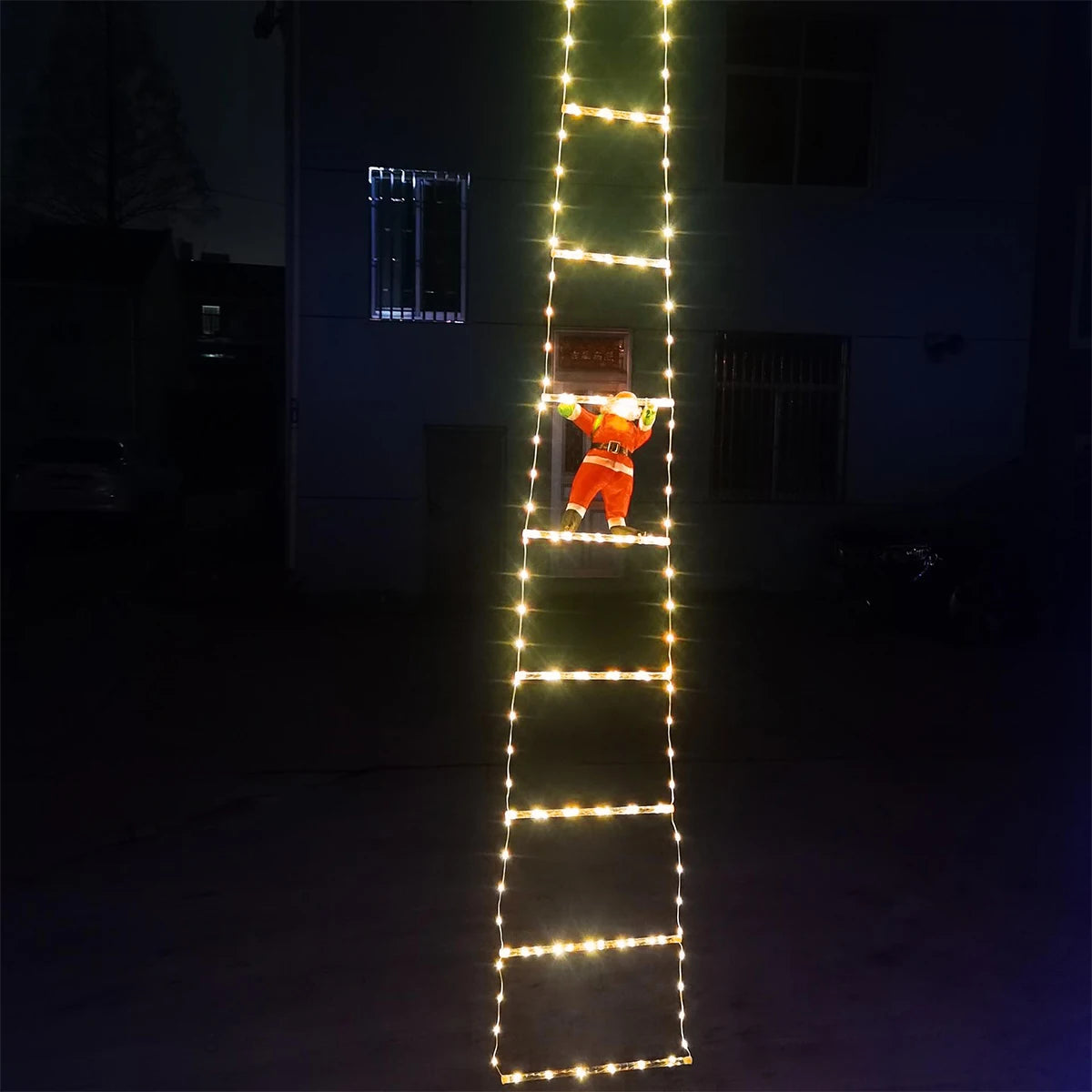 3M Santa Claus Climbing Ladder Warm Light 2023 Christmas Decoration