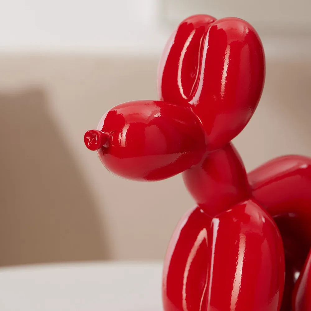 Vilead Funny Balloon Pooping Dog Sculptures Resin Pop Art Statue