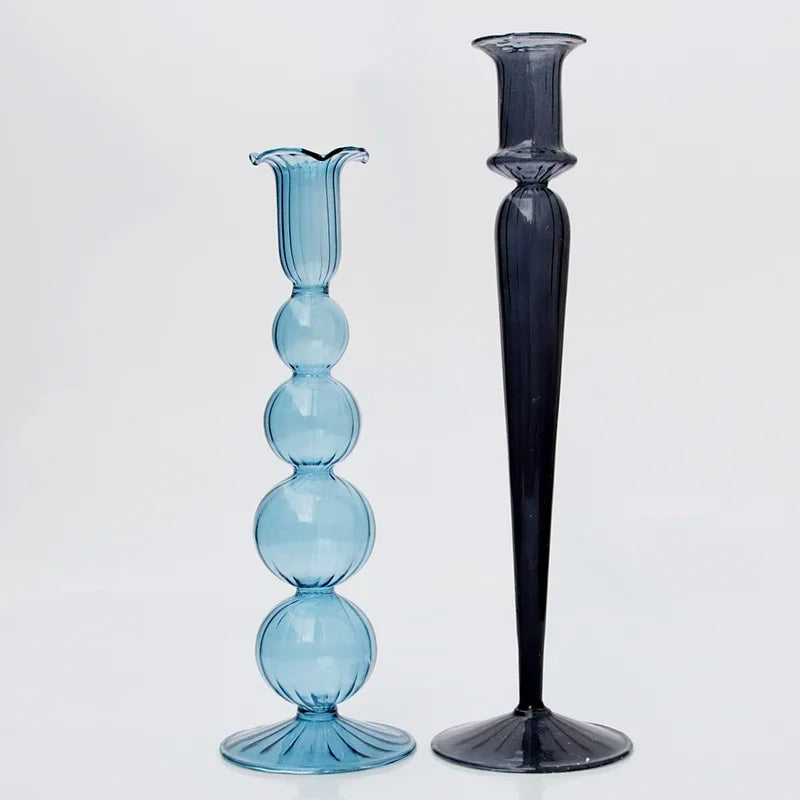 Glass Candle Holder for Home Wedding Room Decoration Taper Candle Holders Candlesticks for Home Decor Wedding Table Centerpieces