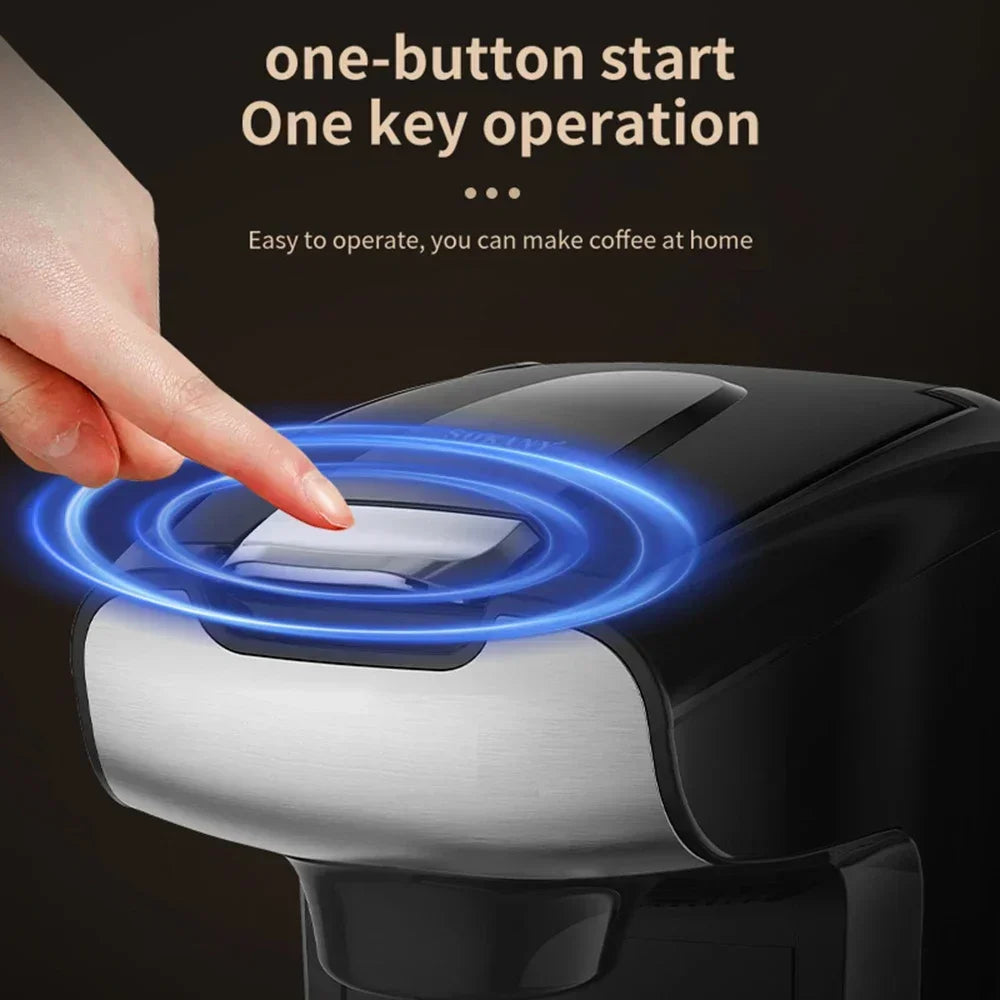 Electric Coffee Maker Stainless Steel Drain Pan Automatic Power Off Suitable for Home Office Use Espresso Capsule Mocha Coffee