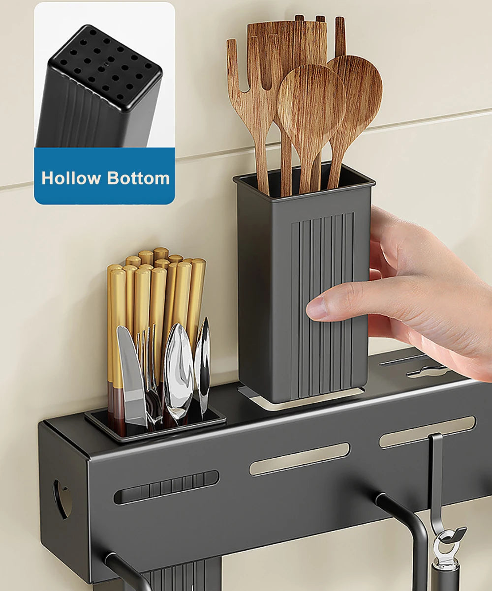 Wall Mounted Utensil Holders Rack Knife Holder Cutlery Storage Organiser