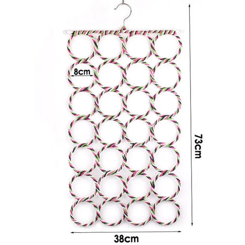 Multi-Hole Scarf Hanger, Efficient Closet Organizer