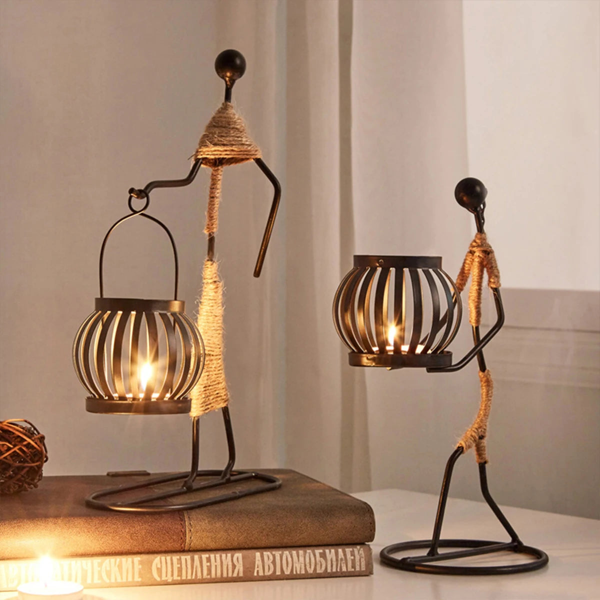 New Metal Candle Holder Abstract Character Candlestick Decor  Handmade Candlestick Vintage Candle Stand Home Decor Art Gift