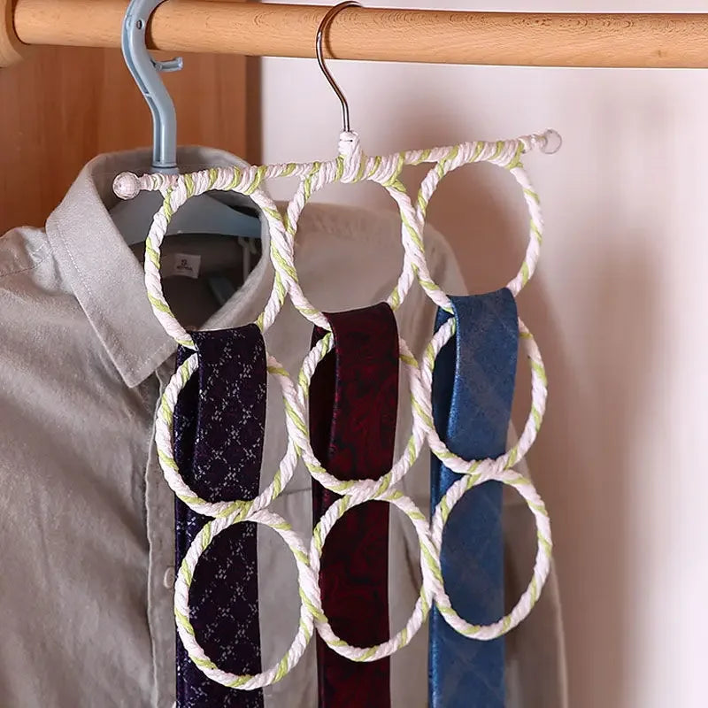 Multi-Hole Scarf Hanger, Efficient Closet Organizer