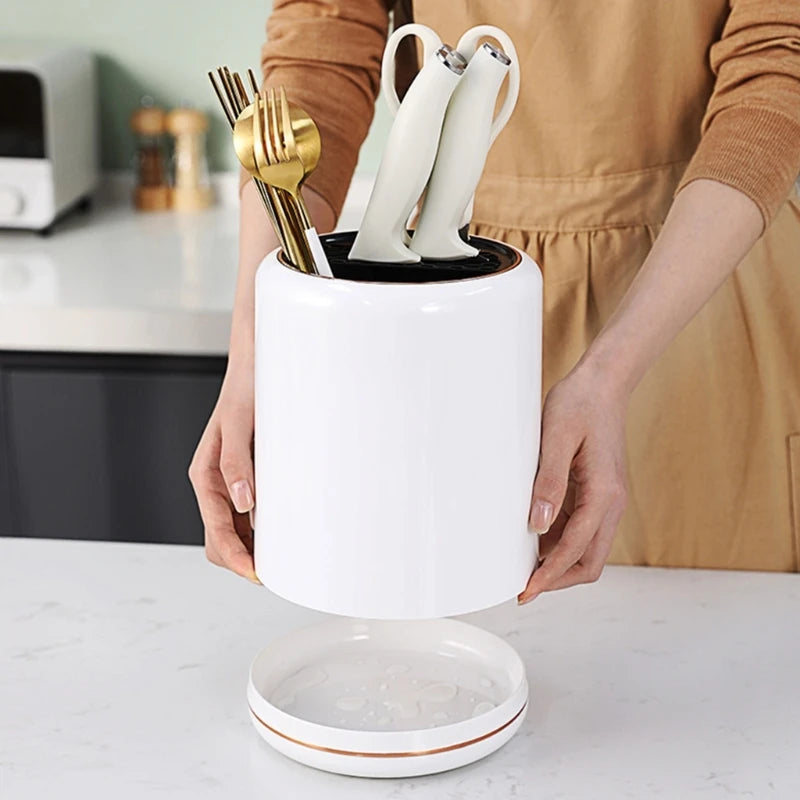 New Multi-Purpose Kitchen Organiser Modern Round Universal Knife