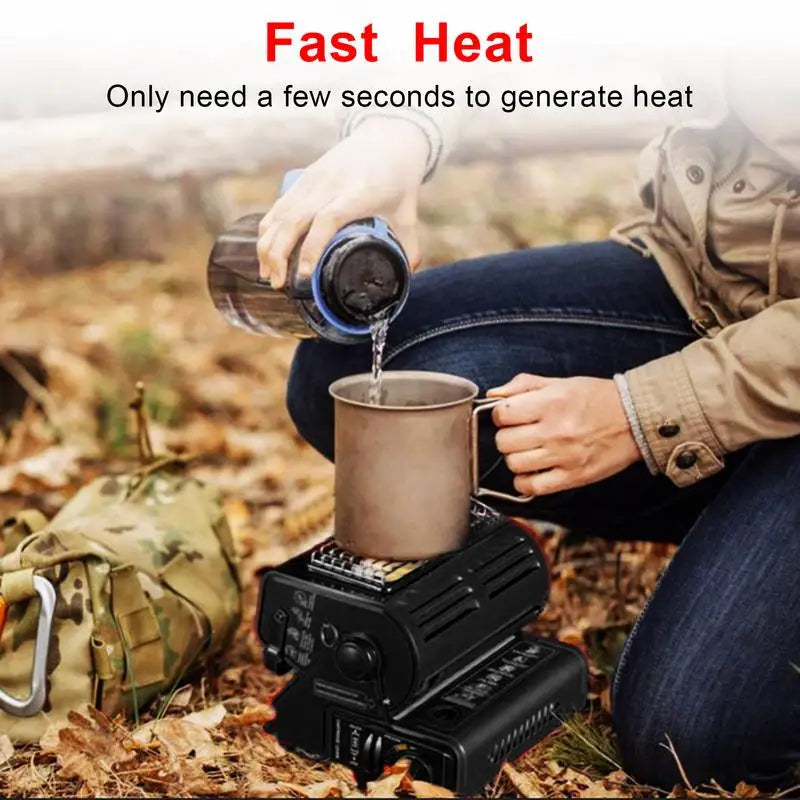 Portable Camping Stove Gas Heater Household Hand Warmer Outdoor Heater Cooking System for Camping Caravan Tent Fishing Heating