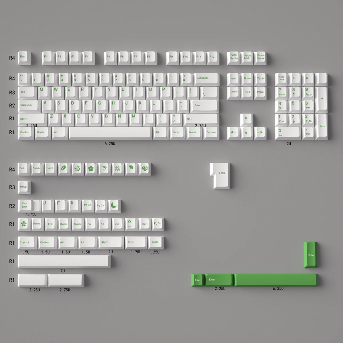 GMK Sushi TaiChi Large Set DYE-SUB PBT Keycap Japanese Custom Personality Cherry Profile Keycaps For Mechanical Keyboard  61/64