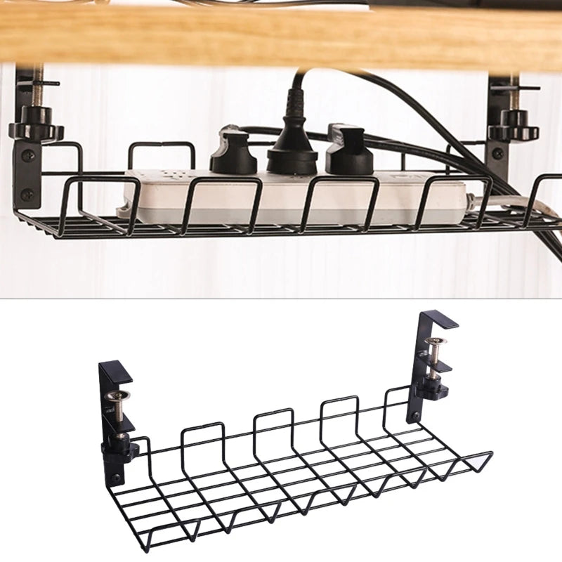 Rack for Desk Cable Storage and Management