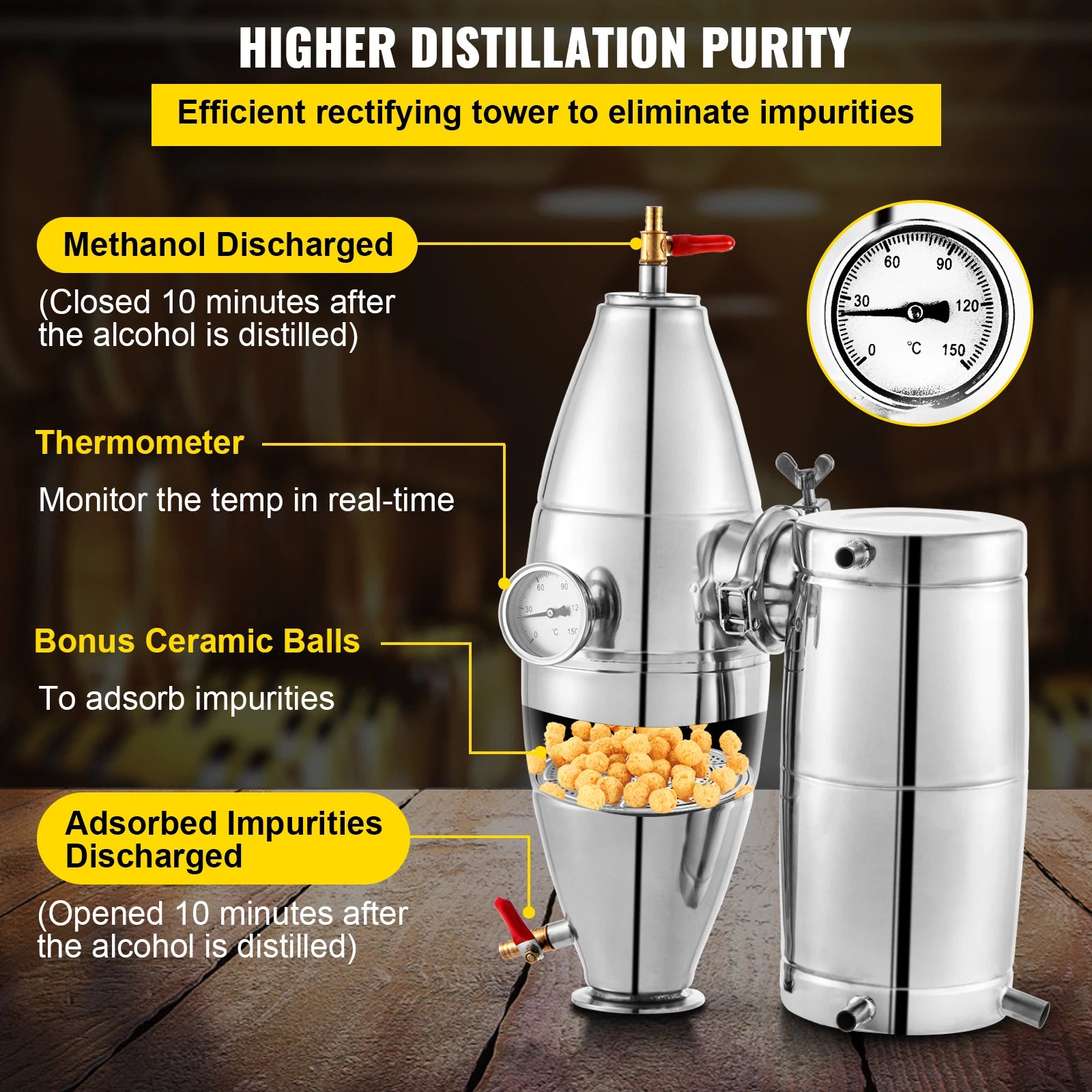 Alcohol Distiller Machine: 20L-70L Beer Brewing Equipment