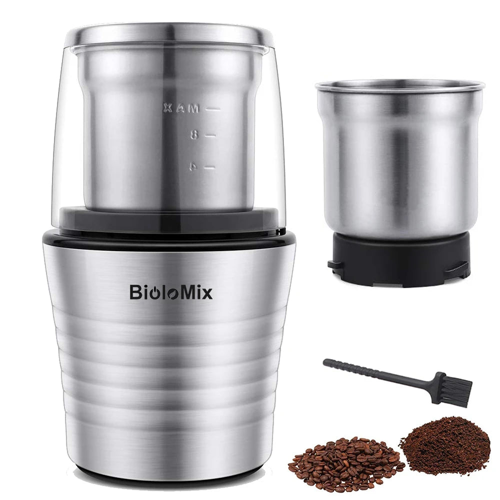 BioloMix 300W Dual Cup Coffee & Spice Grinder