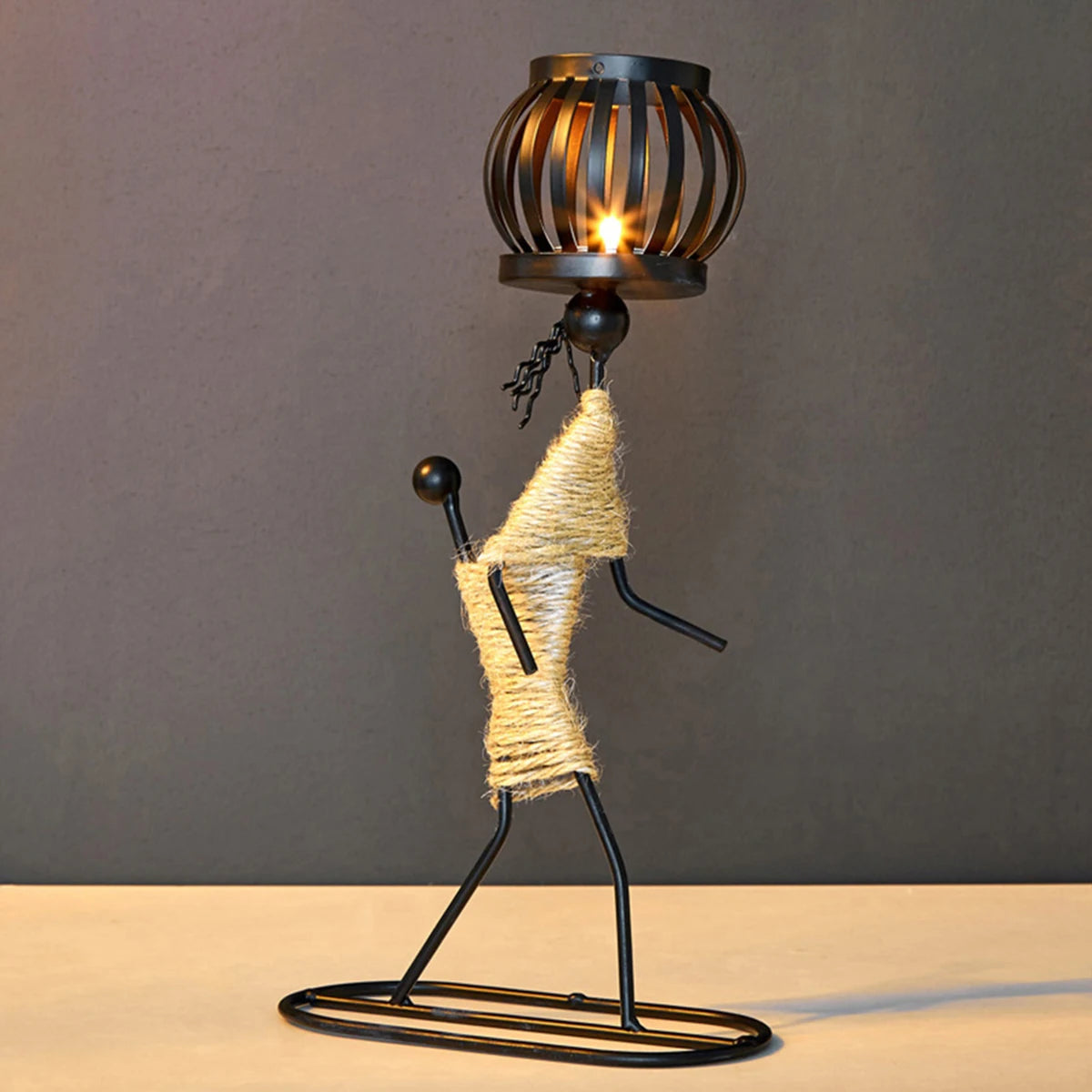 New Metal Candle Holder Abstract Character Candlestick Decor  Handmade Candlestick Vintage Candle Stand Home Decor Art Gift