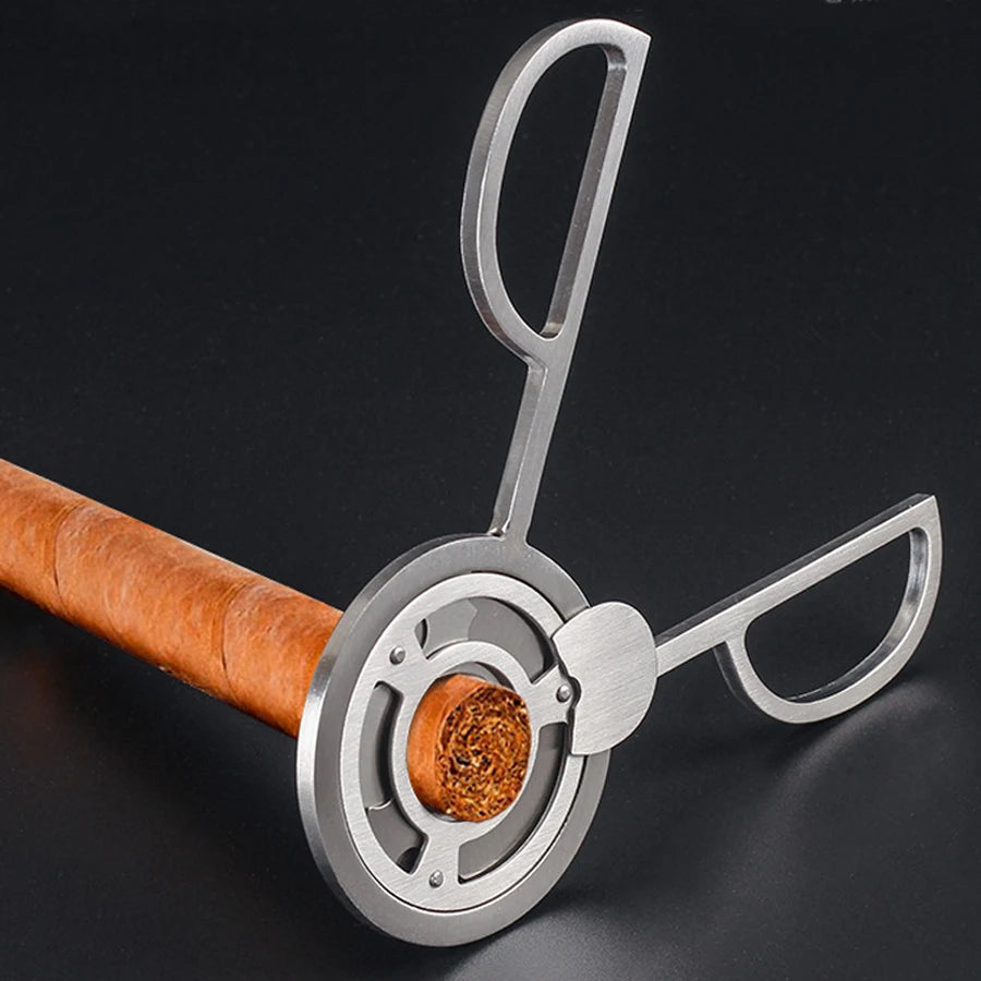 Luxury 3 Blades Stainless Steel Gold Plated Sharp Cigar Cutter Pocket