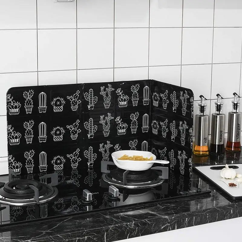 Foldable Kitchen Oil Splatter Guard and Shield