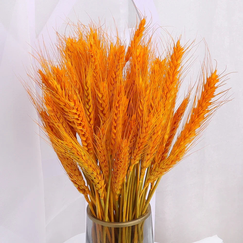 Dried Wheat Ear Artificial Flower Natural Wheat Pampas Grass Home Decoration