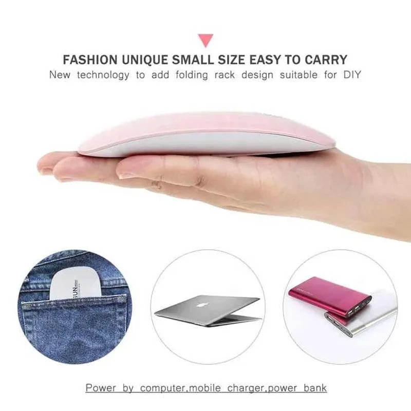 Usb UV Nail Lamp Mini Nail Dryer Machine Portable 6 LED UV Lamp Home Manicure Lamp For Gel Based Manicuring Nail Tool