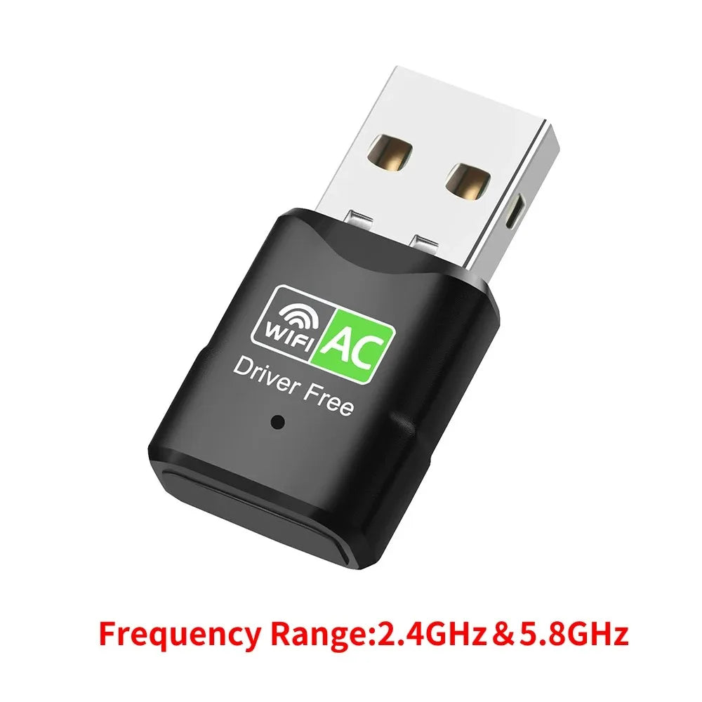 USB Wifi Adapter 600Mbps Wi fi Adapter 2.4G&5.8GHz USB Ethernet PC Wi-Fi Adapter Lan 300Mbps Wifi Dongle AC Wifi Receiver