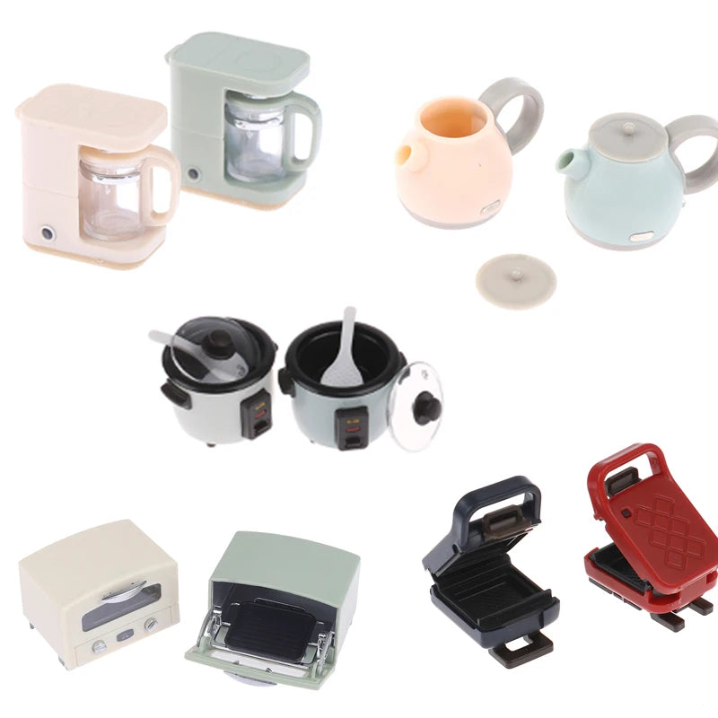 Doll House Mini Oven Rice Cooker Coffee Machine Telephone